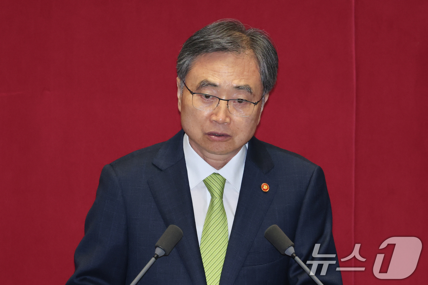 (서울=뉴스1) 안은나 기자 = 조현 외교부 장관이 23일 오후 서울 여의도 국회에서 열린 제427회국회(임시회) 제2차 본회의에서 신임 국무위원 인사말을 하고 있다. 2025.7 …