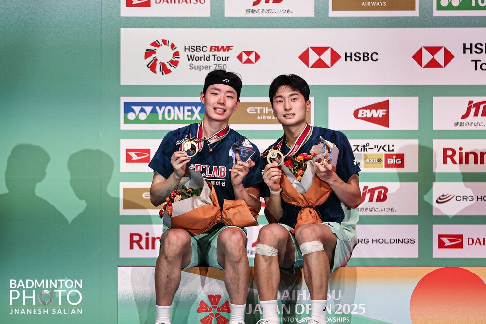 본문 이미지 - 서승재-김원호조도 중국오픈 첫 관문을 통과, 동반 슈퍼 슬램을 향한 시동을 걸었다. &#40;배드민턴연맹 제공&#41;