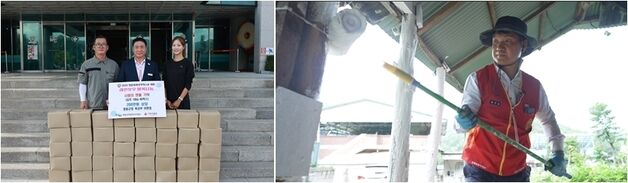 "작지만 따뜻한 위로"…영동서 육상선수·집배원 나눔봉사 훈훈