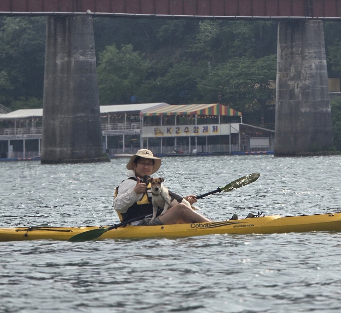 본문 이미지 - 히트와 카약을 즐기는 상진 씨&#40;소상진 제공&#41; ⓒ 뉴스1