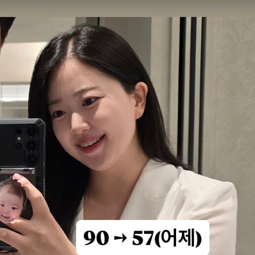 "식단·운동 안해"…'박수홍 아내' 김다예, 90㎏→57㎏ 폭풍 감량 근황