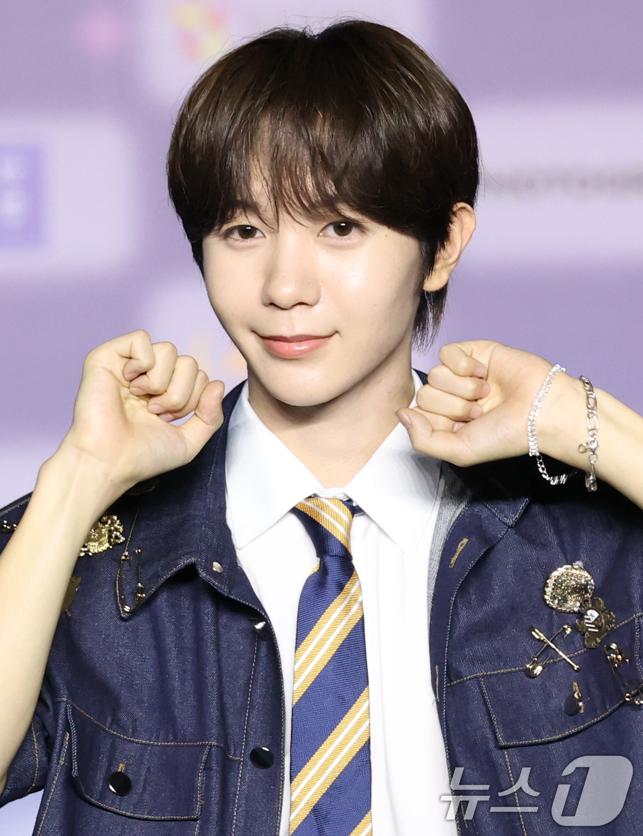 (고양=뉴스1) 권현진 기자 = NCT 위시 료가 26일 경기도 고양시 일산서구 킨텍스 제1전시장에서 열린 ‘2025 SBS 가요대전 Summer’(이하 ‘가요대전’) 블루카펫 행 …