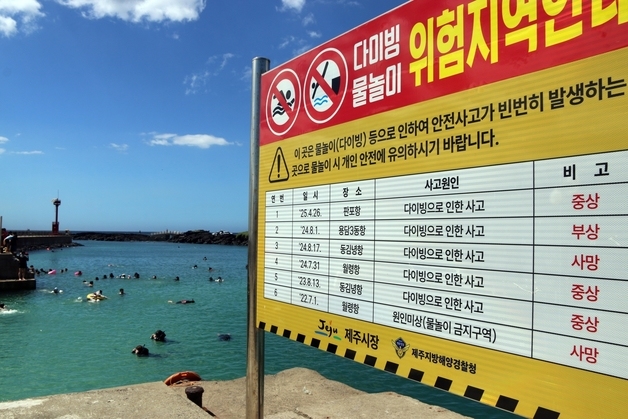 다이빙 20대 중상·20명 탄 레저보트 침수…제주 수난사고 잇따라(종합)