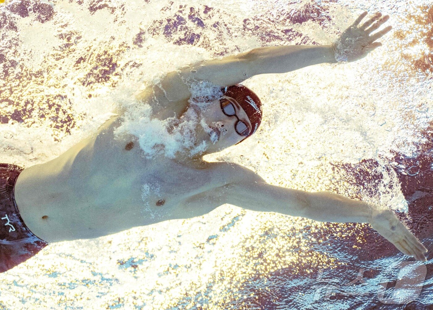 본문 이미지 - 황선우가 28일 열린 2025 싱가포르 세계수영선수권대회 남자 자유형 200m 준결선에서 2위를 차지했다.   ⓒ AFP=뉴스1