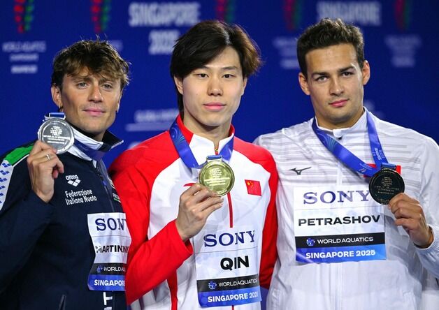 中 친하이양, 평영 100m 우승…2025 세계선수권 아시아 첫 금메달