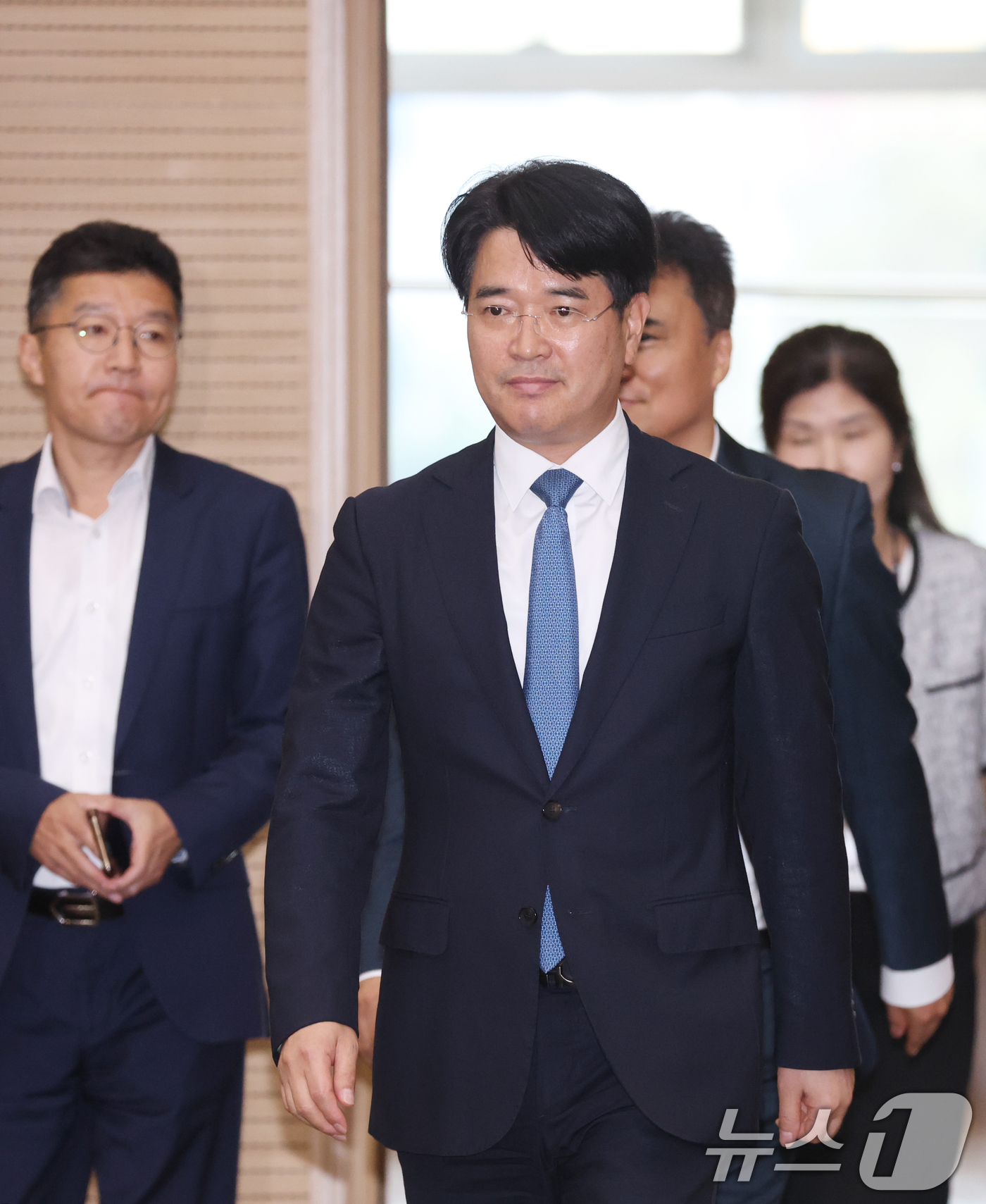 (수원=뉴스1) 김영운 기자 = 박재억 신임 수원고등검찰청 검사장이 29일 오전 경기 수원시 영통구 수원검찰청사에서 열린 취임식에 참석하고 있다. 2025.7.29/뉴스1