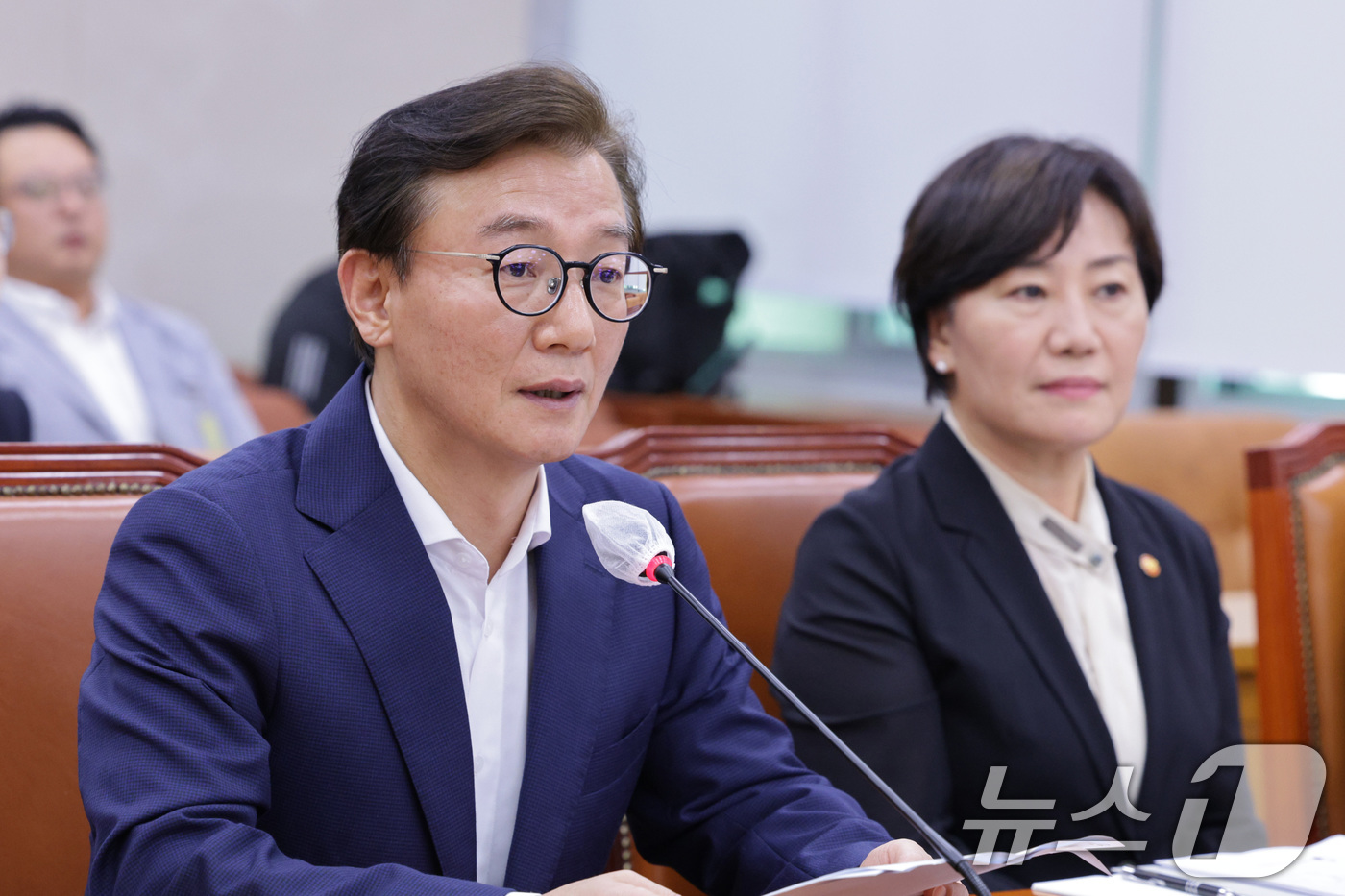 (서울=뉴스1) 신웅수 기자 = 전재수 해양수산부 장관이 29일 오후 서울 여의도 국회에서 열린 농해수위 전체회의에서 인사말을 하고 있다. 2025.7.29/뉴스1