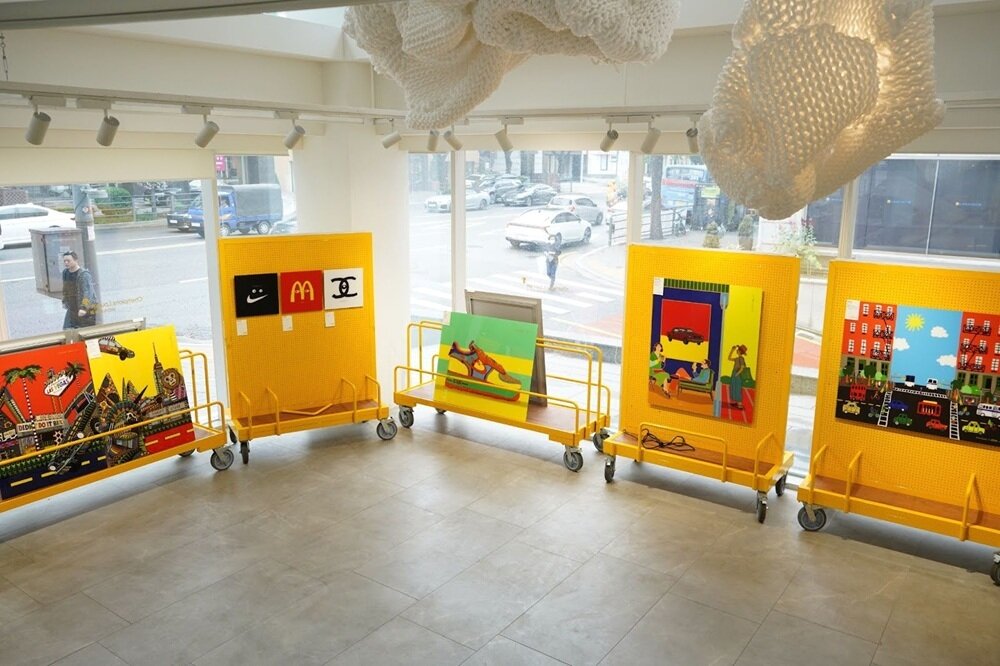 본문 이미지 - 키뮤스튜디오 X 유진투자증권 챔피언스 라운지 전시 현장 /