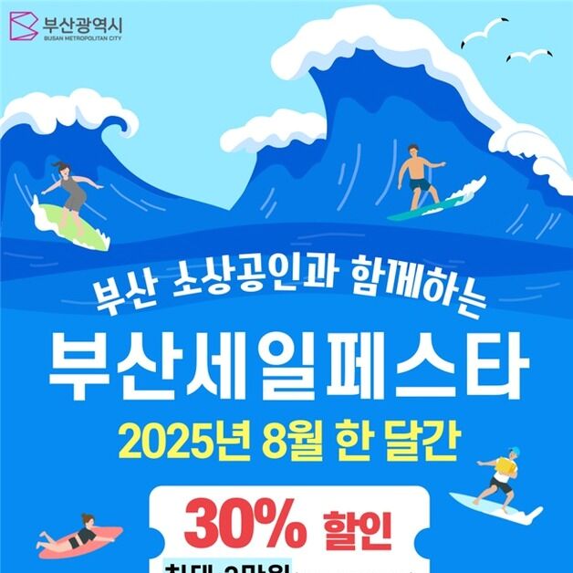 8월 한 달간 온라인몰서 최대 30% 할인…'부산세일페스타'