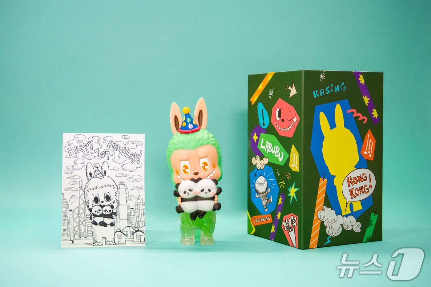 본문 이미지 - 라부부 X 쌍둥이 판다 생일 한정판 피규어(홍콩관광청 제공)