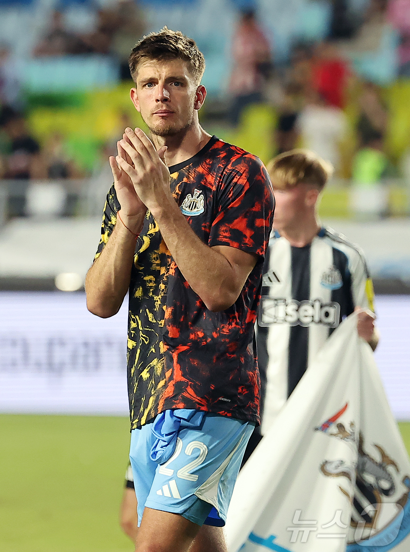 (수원=뉴스1) 김진환 기자 = 30일 오후 경기 수원시 팔달구 수원월드컵경기장에서 열린 쿠팡플레이 시리즈 팀 K리그와 잉글랜드 프리미어리그 뉴캐슬 유나이티드의 경기에서 0대1 패 …