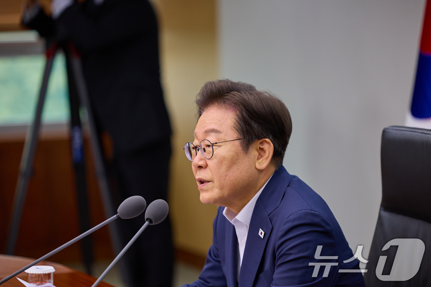 (서울=뉴스1) 허경 기자 = 이재명 대통령이 지난 30일 서울 용산 대통령실 청사에서 열린 비상경제점검 태스크 포스(TF) 3차 회의에서 발언을 하고 있다. (이재명 대통령 SN …