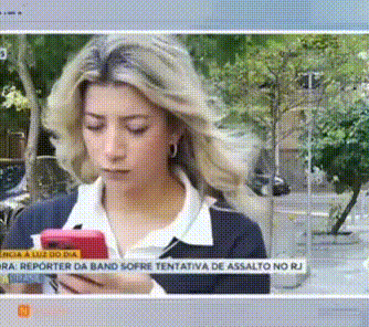 본문 이미지 - 브라질에서 생방송 직전 방송기자의 휴대전화를 훔치려던 도둑이 온라인상에서 화제를 모으고 있다. (소셜미디어 인스타그램 사용자 @alertazonasul 캡쳐)