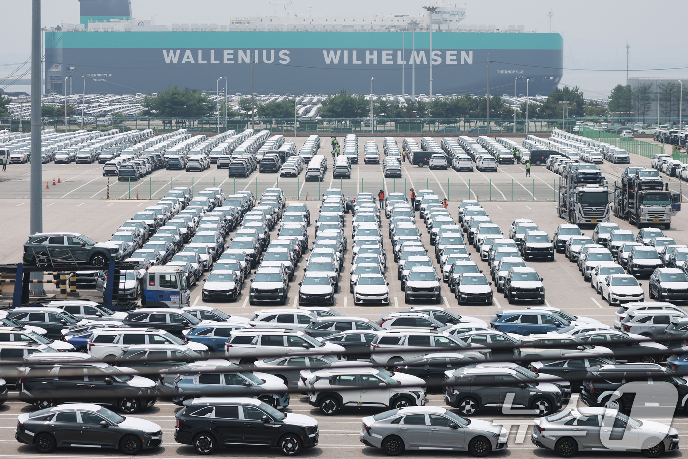 (평택=뉴스1) 김영운 기자 = 한국 정부가 도널드 트럼프 미국 행정부가 중국을 겨냥해 추진 중인 자동차 운반선에 대한 항만 입항료(port entry fee) 부과 조치에서 한국 …