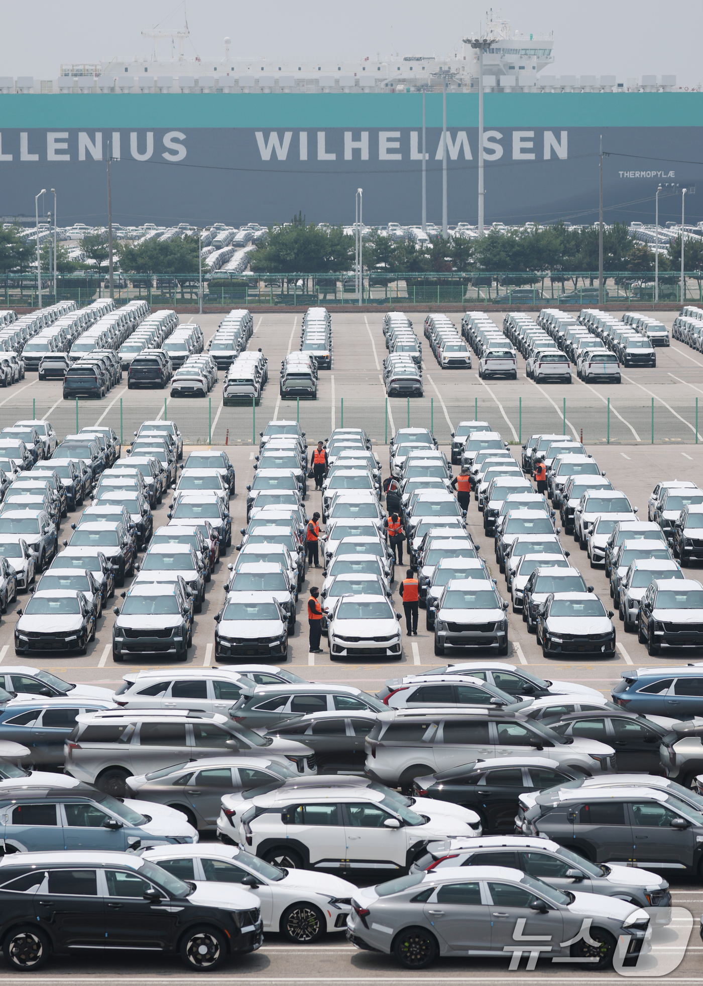 (평택=뉴스1) 김영운 기자 = 한국 정부가 도널드 트럼프 미국 행정부가 중국을 겨냥해 추진 중인 자동차 운반선에 대한 항만 입항료(port entry fee) 부과 조치에서 한국 …