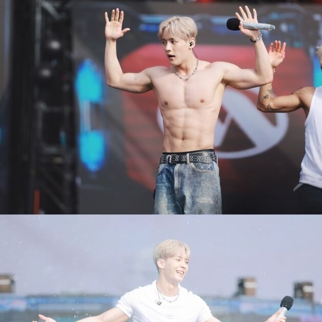 '워터밤 남신' 이민혁, 초콜릿 복근 뽐내며 퍼포먼스 '파격'