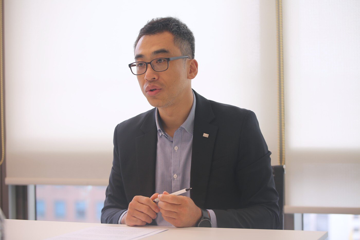 본문 이미지 -  권태오 미래에셋자산운용채권운용2본부 채권운용2팀장(이사)이 지난 7일 뉴스1과 인터뷰를 하고 있다.(미래에셋자산운용 제공)