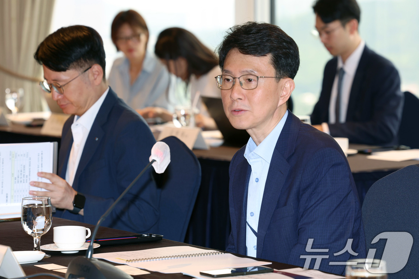 (서울=뉴스1) = 박종원 산업통상자원부 통상차관보가 9일 서울 중구 소공동 롯데호텔에서 한-인도 양국 산학연관 전문가 및 관계자 등이 참석한 가운데 열린 '제1차 인도·서남아 정 …