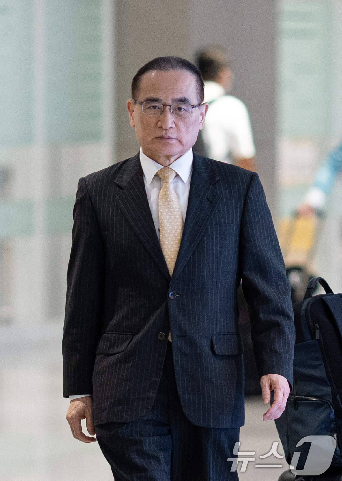 (인천공항=뉴스1) 이승배 기자 = 위성락 국가안보실장이 방미 일정을 마치고 9일 인천국제공항을 통해 귀국하고 있다.위 국가안보실장은 미국 워싱턴 DC에서 마코 루비오 미국 국무장 …
