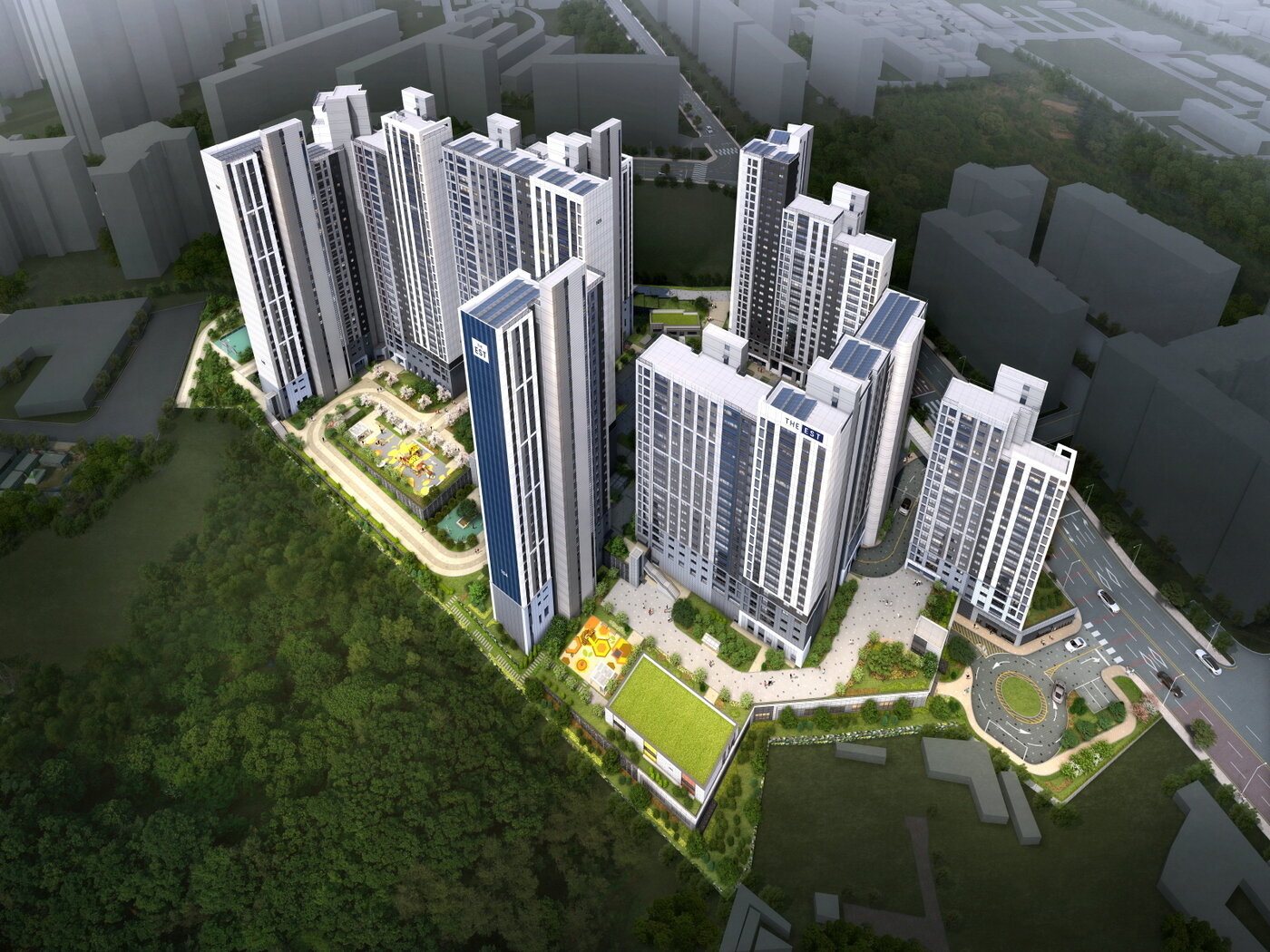 본문 이미지 - &#39;춘천 동문 디 이스트 어반포레&#39; 조감도&#40;동문건설 제공&#40; 