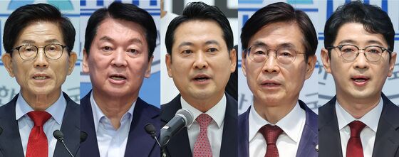 '찬탄·반탄' 다섯 후보 어색한 조우…국힘 전대 첫 비전 발표회