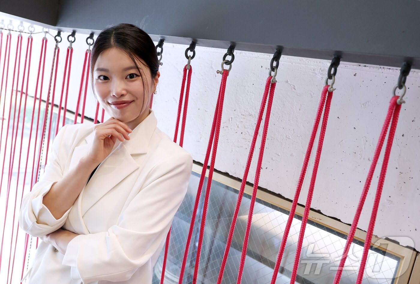 본문 이미지 - 한국 창작 뮤지컬 &#39;스웨그에이지 외쳐,조선!&#39;에서 &#39;진&#39; 역을 맡은 뮤지컬 배우 김수하. 2025.8.1/뉴스1 ⓒ News1 김성진 기자