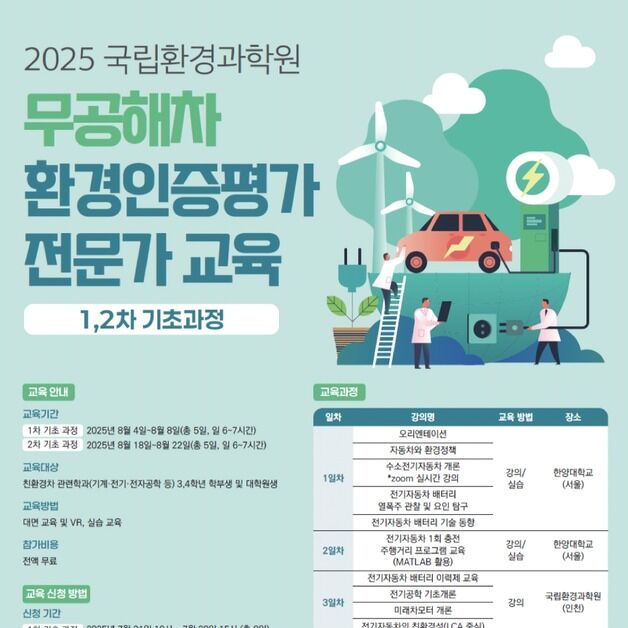 무공해차 환경인증 전문가 교육과정…VR도 활용