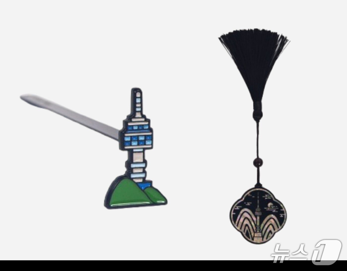 본문 이미지 - 남산을 활용한 금속책갈피와 자개책갈피&#40;서울관광재단 제공&#41;