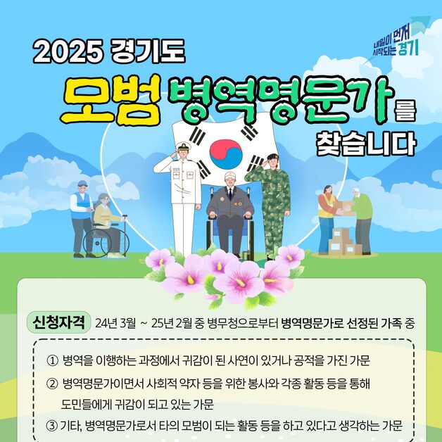 '병역의 명예, 가문의 자부심'…경기도, 모범 병역명문가 공모
