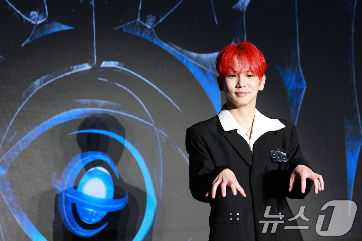 본문 이미지 - 샤이니 키가 11일 오후 서울 광진구 풀만 앰배서더 서울 이스트폴에서 가진 정규 3집 ‘HUNTER(헌터)’ 기자간담회에서 포즈를 취하고 있다. 2025.8.11/뉴스1 ⓒ News1 권현진 기자