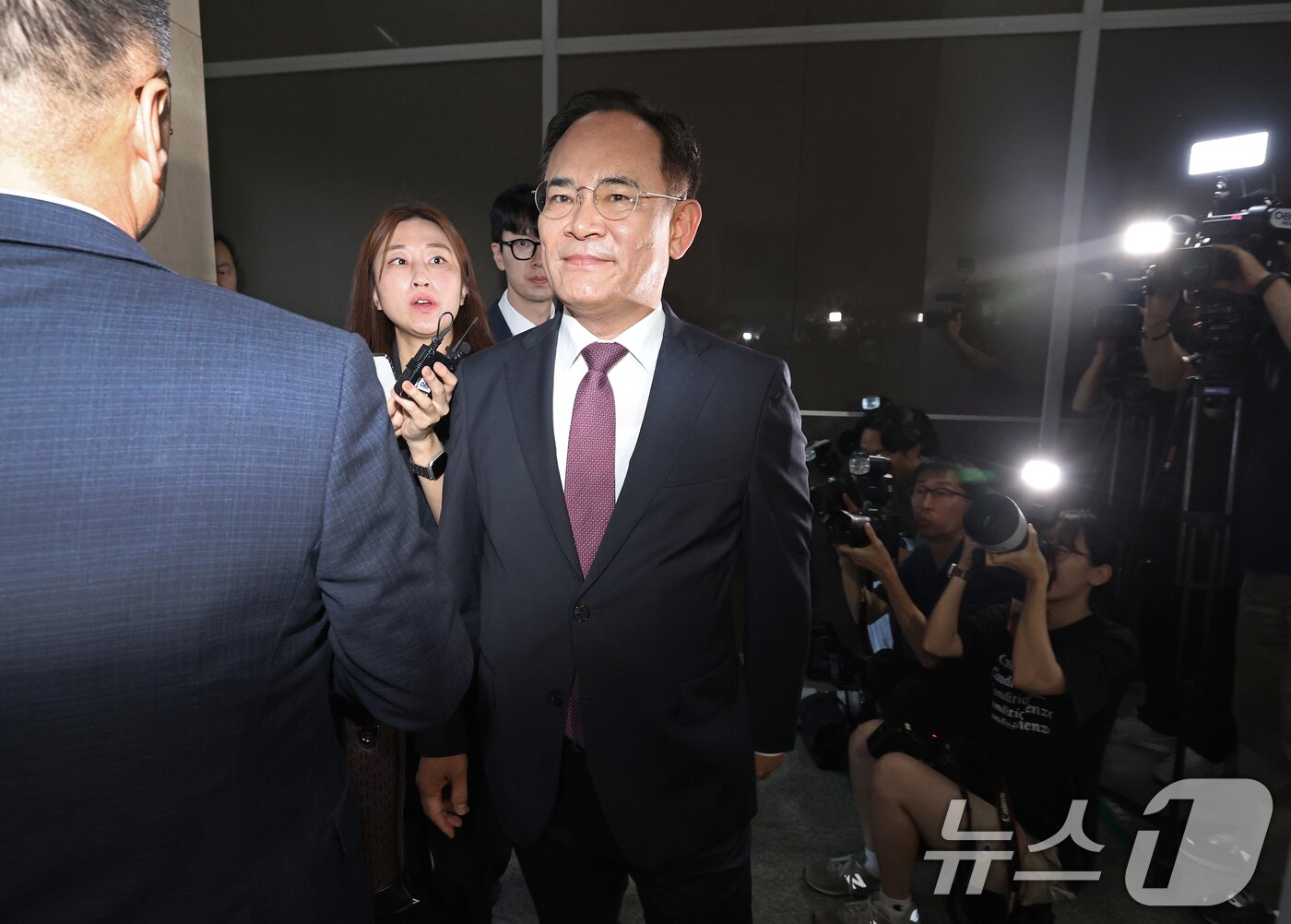 본문 이미지 - 임종득 국민의힘 의원이 12일 오전 서울 서초구 순직해병 특검팀&#40;이명현 특별검사&#41; 사무실에 피의자 신분으로 출석하고 있다. 2025.8.12/뉴스1 ⓒ News1 오대일 기자