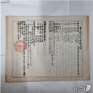 (서울=뉴스1) = 국가보훈부는 광복 80년을 맞아 방한한 국외 거주 독립유공자 후손 26명이 12일 서울 서대문구 국립대한민국임시정부 기념관에서 선조 독립유공자 21명의 기록을 …