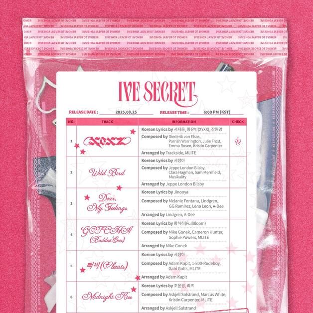 아이브, 신보에 장원영·리즈 작사 참여…트랙리스트 공개