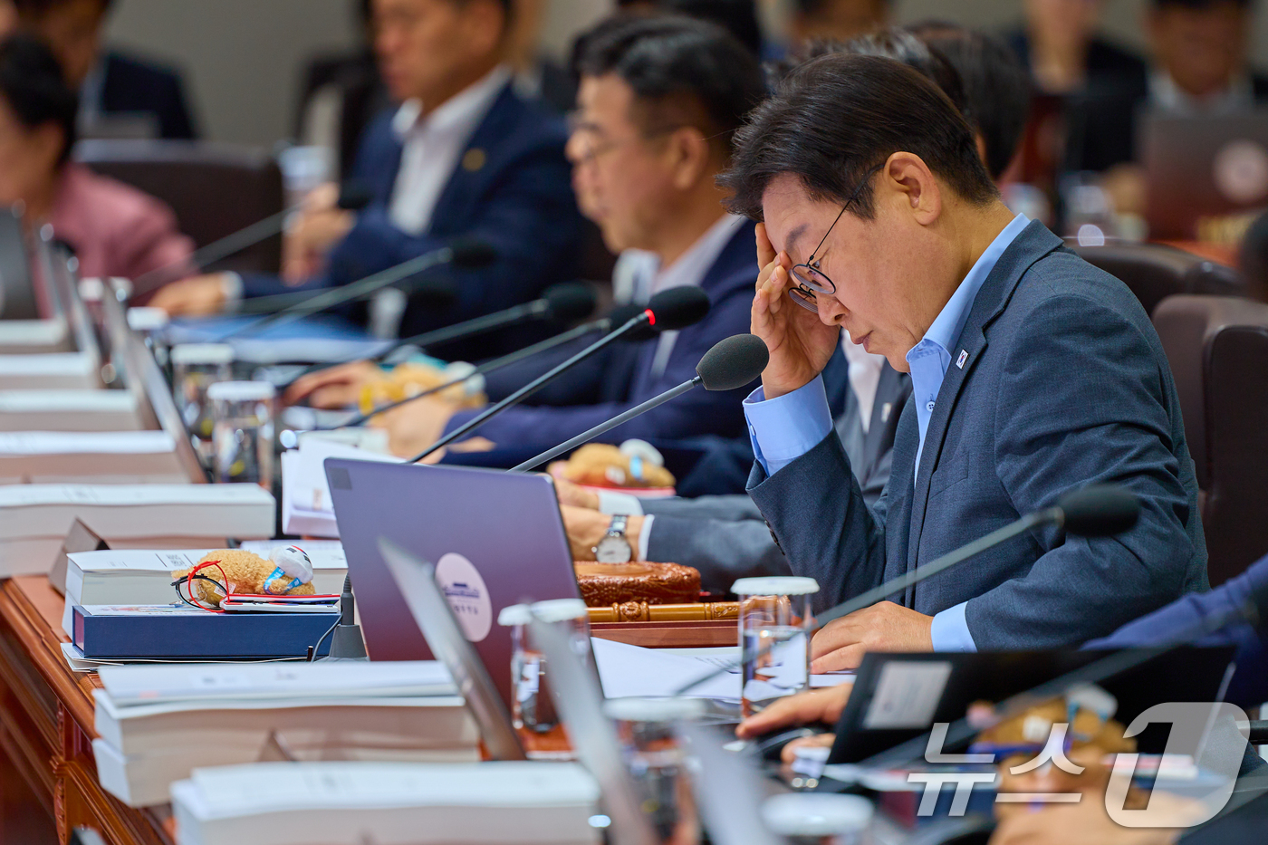 (서울=뉴스1) 허경 기자 = 이재명 대통령이 지난 12일 서울 용산 대통령실 청사에서 열린 국무회의를 주재하고 있다. (이재명 대통령 SNS. 재판매 및 DB금지) 2025.8. …