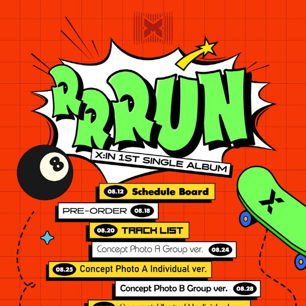 엑신, 신곡 'RRRUN' 스케줄러 공개…본격 컴백 카운트다운