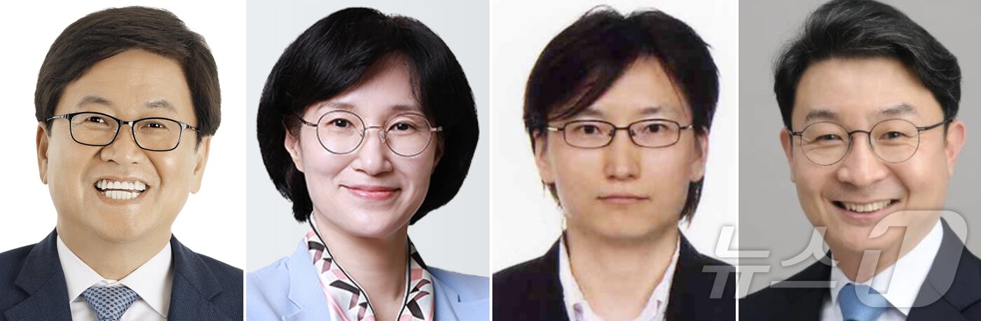 본문 이미지 - 왼쪽부터 최교진  교육부 장관 후보자,  원민경 여성가족부 장관 후보자, 주병기 공정거래위원장 후보자, 이억원 금융위원장 후보자 . &#40;대통령실 제공. 재판매 및 DB 금지&#41; 2025.8.13/뉴스1 ⓒ News1 이재명 기자