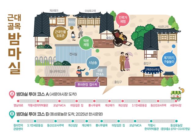 대구 중구 '근대골목 밤마실 야간투어' 코스 동성로까지 확대