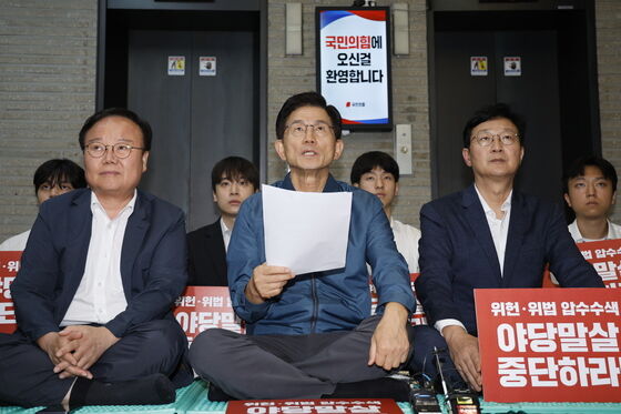 김문수 "李정부, 축제 기간 국힘 심장부 습격…무기한 농성"