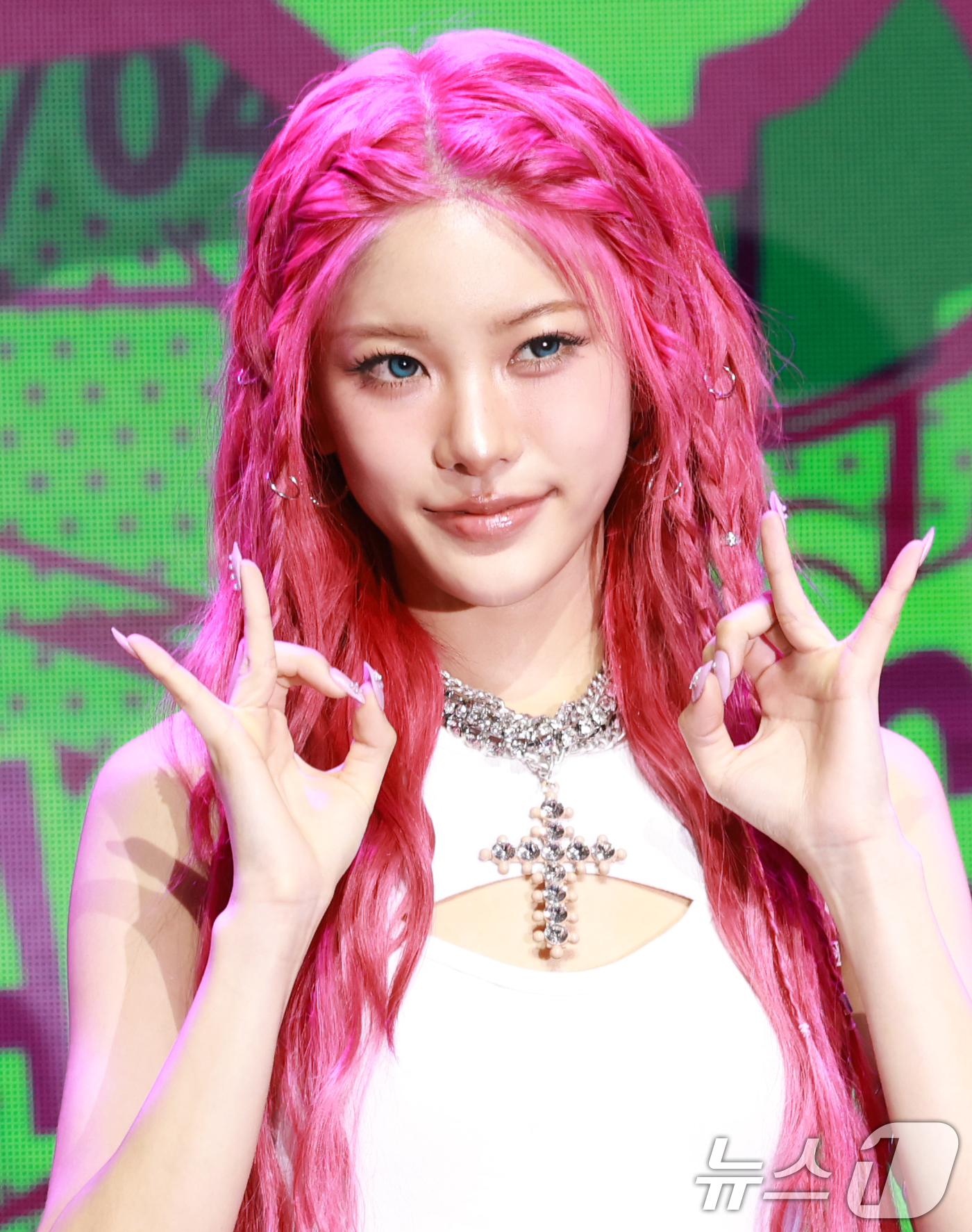 (서울=뉴스1) 권현진 기자 = 그룹 영파씨(YOUNG POSSE)의 지아나가 14일 오후 서울 서대문구 예스24 원더로크홀에서 열린 네 번째 EP 'Growing Pain pt. …