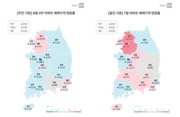 6·27 규제 한 달, 서울 아파트 상승폭 축소…전세는 보합세