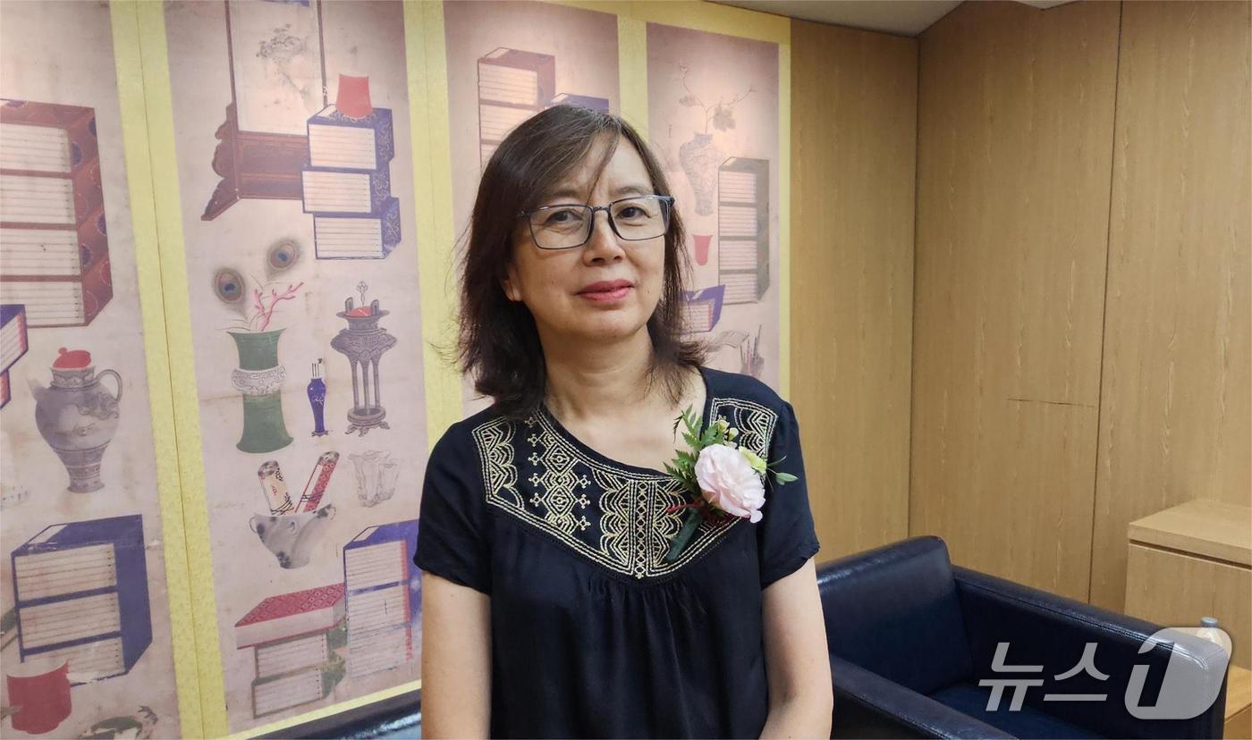본문 이미지 - 독립유공자 김성숙 선생의 손녀인 뚜닝위안 여사. ⓒ News1 정은지 특파원