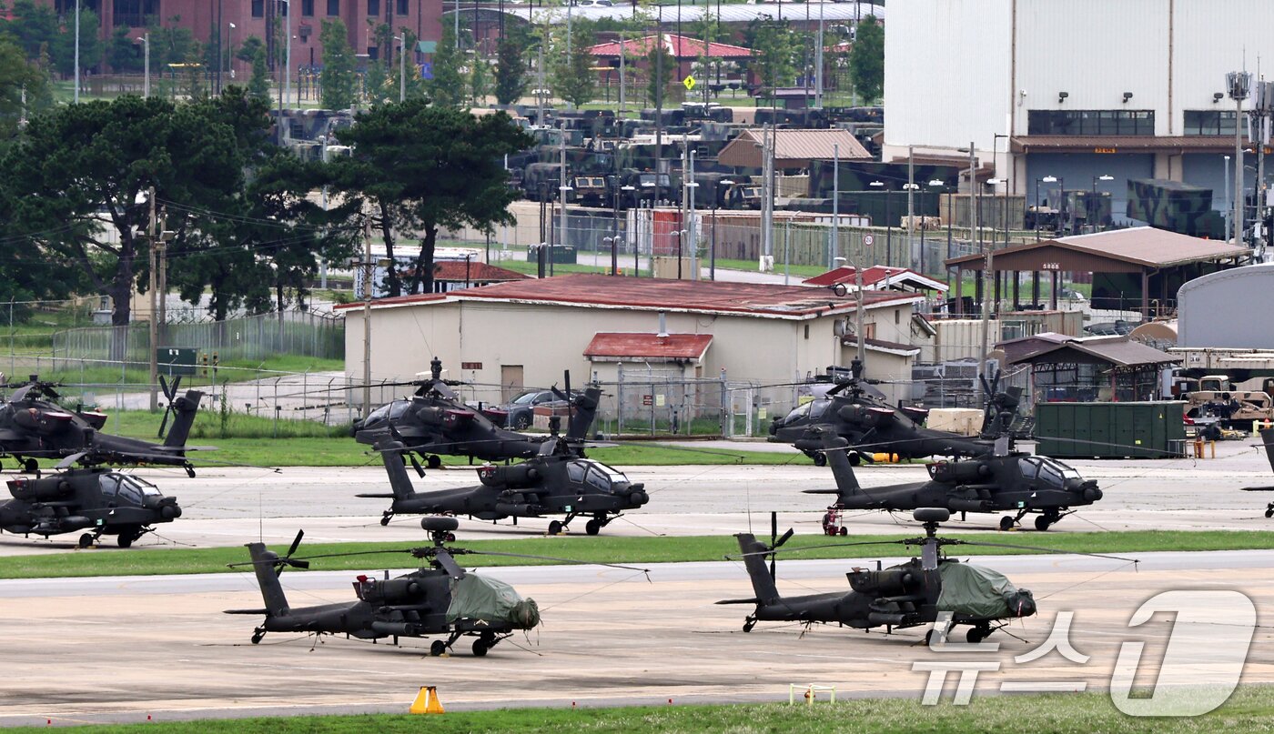 본문 이미지 - 한미연합연습 &#39;을지 자유의 방패&#39;&#40;UFS·Ulchi Freedom Shield&#41; 시작을 하루 앞둔 지난 17일 오후 경기 평택시 주한미군기지 캠프 험프리스 모습2025.8.17/뉴스1 ⓒ News1 구윤성 기자