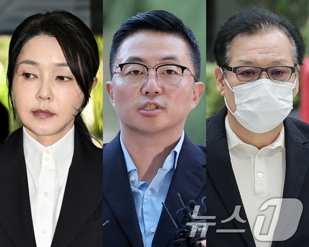 (서울=뉴스1) = 김건희 특별검사팀(민중기 특검)이 18일 종로구 KT광화문빌딩 웨스트에 위치한 특검팀 사무실에서 김건희 여사, 집사로 지목된 김예성, '건진법사' 전성배를 소환 …