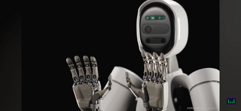 본문 이미지 - 위로보틱스가 18일 공개한 첫 범용 휴머노이드 로봇 '알렉스'의 손가락 구동 영상(위로보틱스 유튜브)