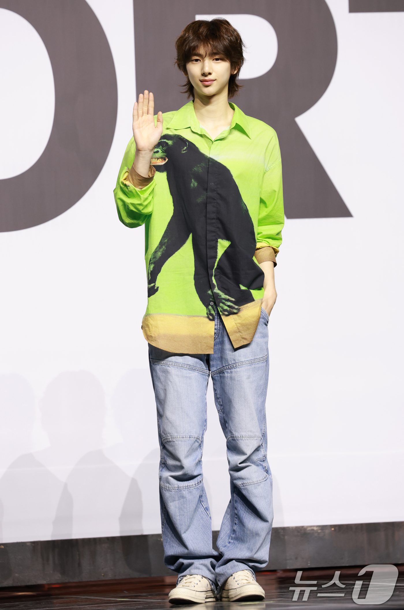 (서울=뉴스1) 권현진 기자 = 보이그룹 코르티스(CORTIS)의 주훈이 18일 오후 서울 용산구 블루스퀘어에서 가진 데뷔 앨범 ‘컬러 아웃사이드 더 라인즈(COLOR OUTSID …