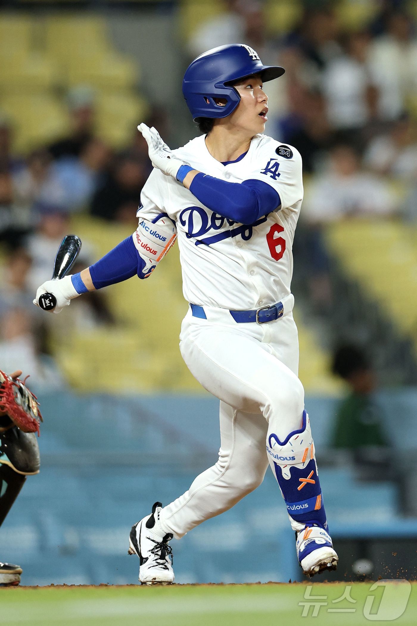 본문 이미지 - LA 다저스 김혜성이 입지를 넓히기 위해서는 공격력도 키워야 한다. ⓒ AFP=뉴스1