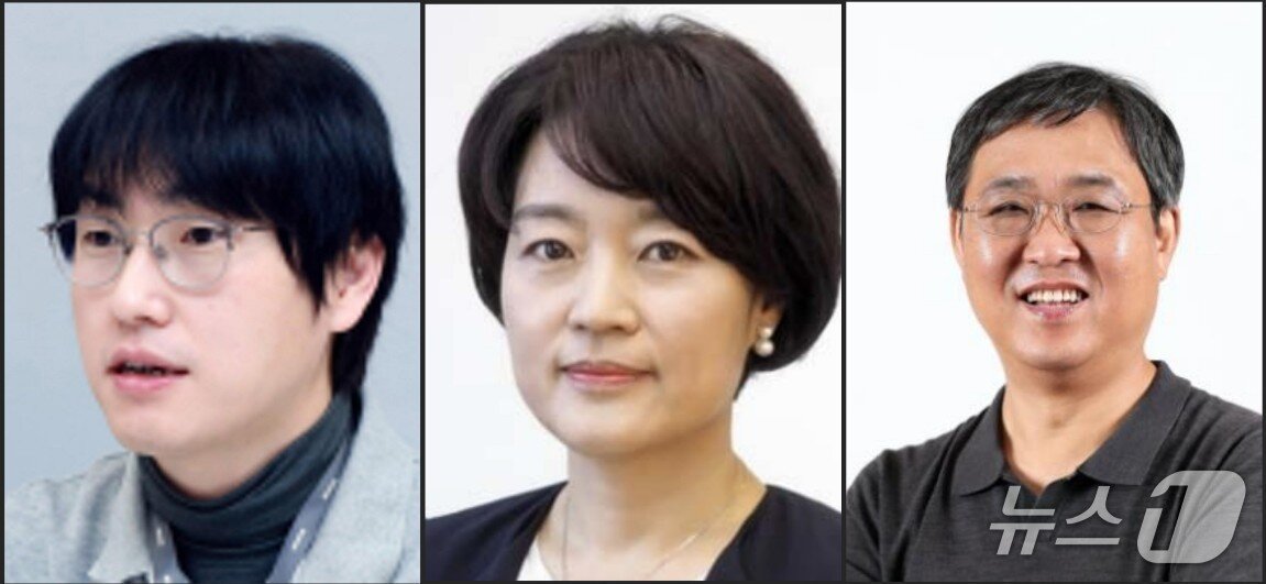 본문 이미지 - (왼쪽부터) 하정우 대통령실 AI미래기획수석, 한성숙 중소벤처기업부 장관, 최휘영 문화체육관광부 장관