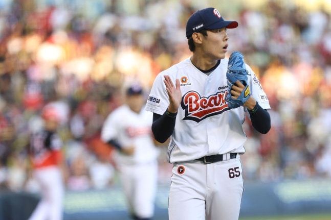 본문 이미지 - 두산 투수 윤태호.(두산 베어스 제공)