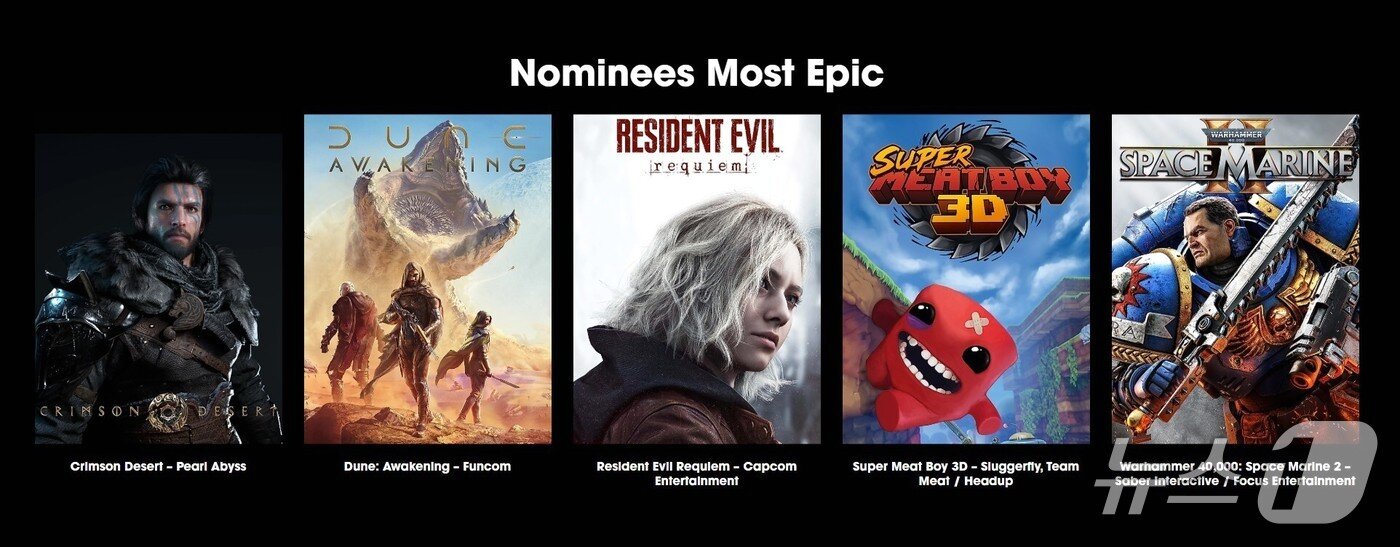 본문 이미지 - '에픽' 부문 수상 후보군.(게임스컴 홈페이지 갈무리)2025.8.19/뉴스1