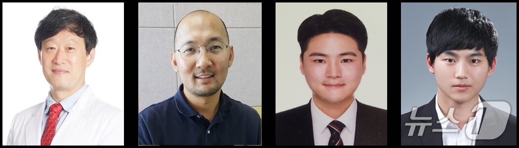 본문 이미지 - 고려대 구로병원 심장혈관흉부외과 김현구 교수&#40;왼쪽&#41;, KAIST 바이오 및 뇌공학과 박지호 교수, 고려대학교 구로병원 김창근 박사과정, KAIST 장민철 박사과정.&#40;고려대학교 구로병원 제공&#41;